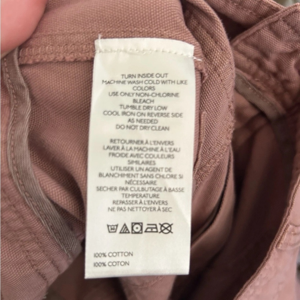 Anthropologie The Carson Utility Barrel Pants Plum Color new with tag Size 2 - Picture 8 of 10